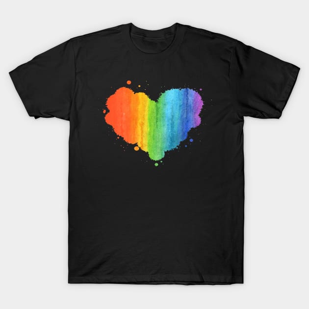 LGBT Gay Lesbian Pride Month Heart Flag LGBT Awareness T-Shirt by BrightGift